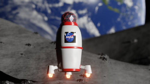 landing on the moon logo reveal preview image